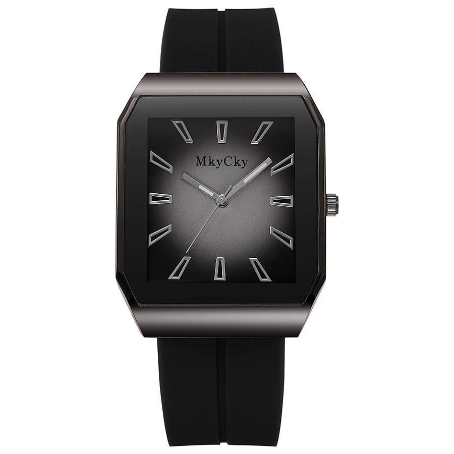 New arrival cross-border hot-selling silicone strap men's watch, foreign trade bestseller, quartz fashion wristwatch, wholesale