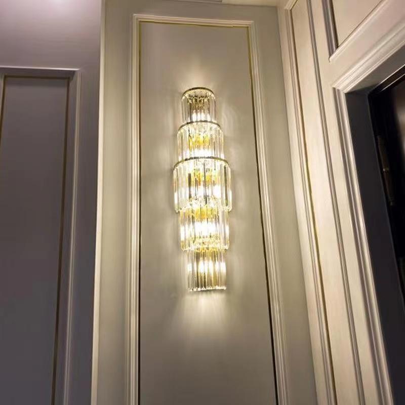 New arrivalaccessible luxury crystal wall lamp popular bedside living room background wall corridor aisle casualclassy wall lamp