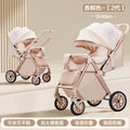 Two-way high view baby stroller can sit or lie down, lightweight foldable baby stroller stroller can be folded