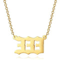 Amazon fashion custom stainless steel pendant necklace - european and american popular numbered choker