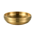 304 korean style extra thick double-layered gold sauce dish, snack & kimchi plate, bbq restaurant seasoning dish, hot pot dipping bowl