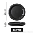 European-style matte large pasta plate, creative hotel restaurant dessert plate, steak plate, thick-rimmed black and white ceramic plate