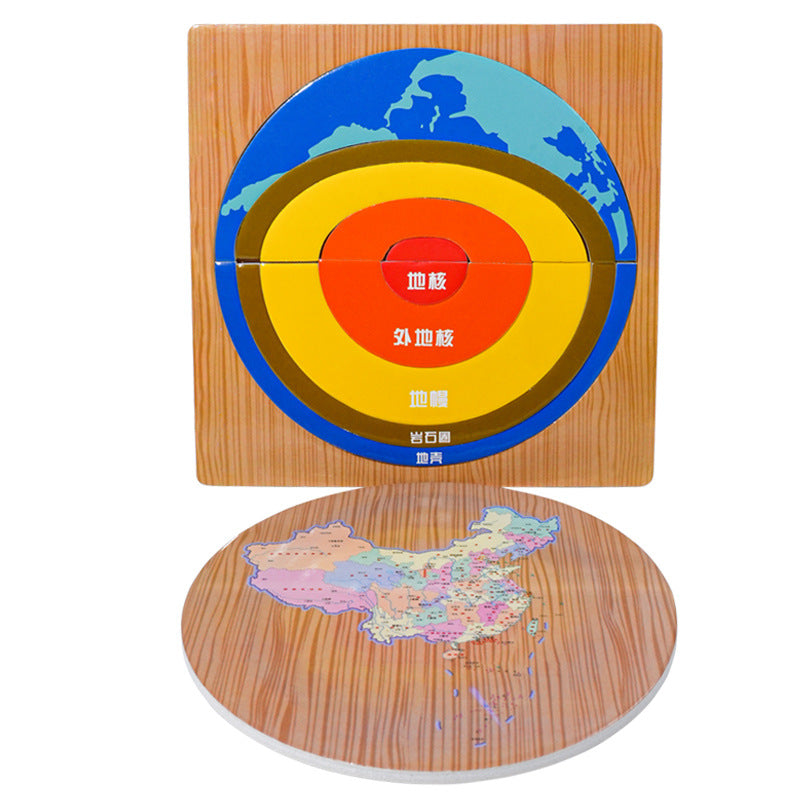 Inside the earth, structure, center, core, handmade teaching aids, equipment package DIY science experiment puzzle 3D three-dimensional model