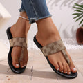 Plus size women's summer flip-flops: new european & american style, trendy patterned sandals for cross-border e-commerce