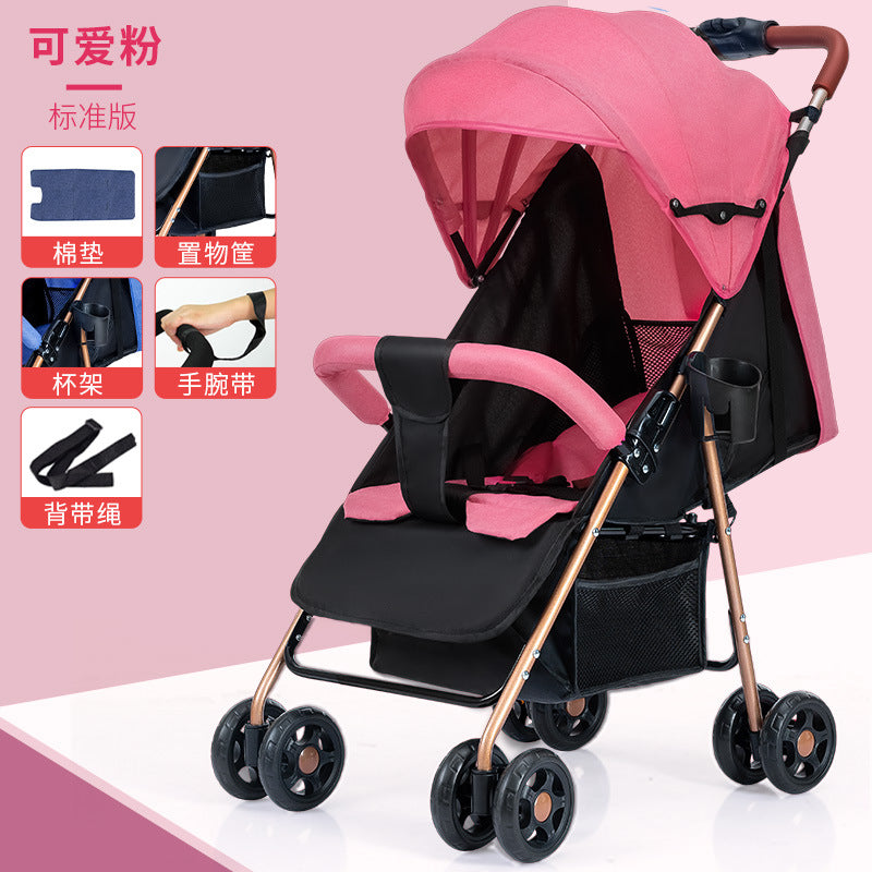Baby stroller - convertible, reclining, foldable, lightweight - perfect for outings