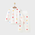 Baby thermal underwear set, 100% cotton, high-waisted, tummy protection, thick autumn/winter style, boys' and girls' pajamas, warm and cozy
