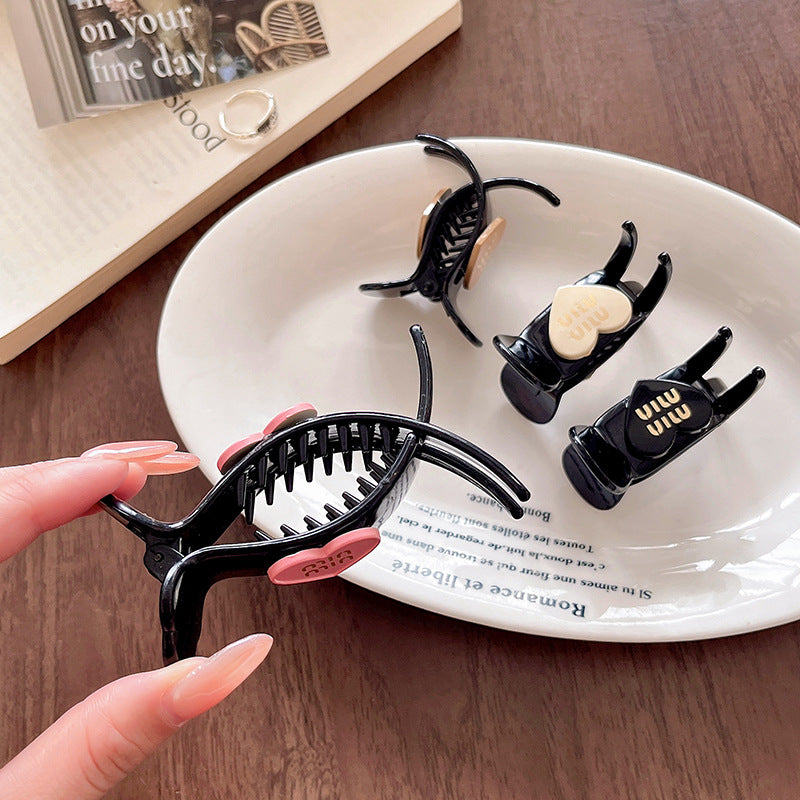 Love meatball head hair clip for women elegant hair clip headwear back of head high ponytail fixed handy gadget hairpin