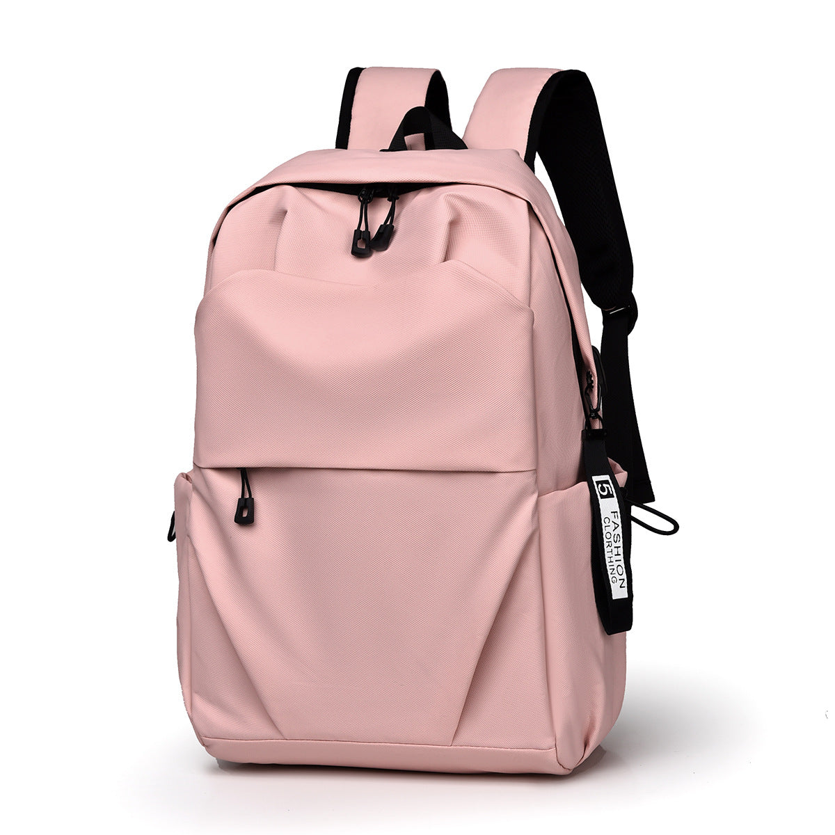 Processing custom men's backpack large capacity solid color simple business travel computer backpack junior high school college students
