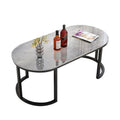 Thickened coffee table living room for home small apartmentaccessible luxury modern rock slab small table casual oval popularnordic coffee table