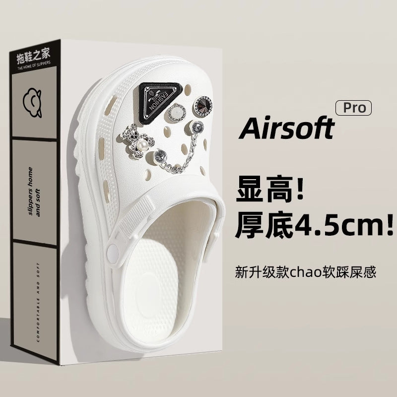 2025 new women's platform clogs: summer outdoor anti-slip, odor-resistant, beach-friendly, cloud-like comfort sandals