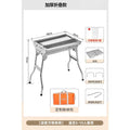 Portable bbq grill iron mesh stainless steel mesh bbq rack outdoor camping home charcoal grill folding stove