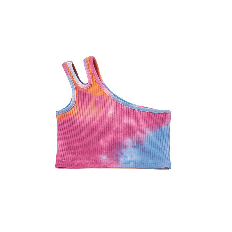 Kids' tank top - summer fashion, european & american style, casual solid color, cotton camisole for girls, trendy pink top