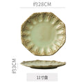 11inch plate-fruit green