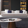 Italian normcore blazer sofa large and small apartment straight row three-seater cotton and linen fabric modern casual living room combination