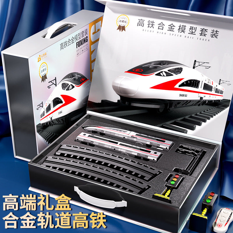High-speed rail model train fuxinghao alloy electric train harmony large train kids little boy artificial toy
