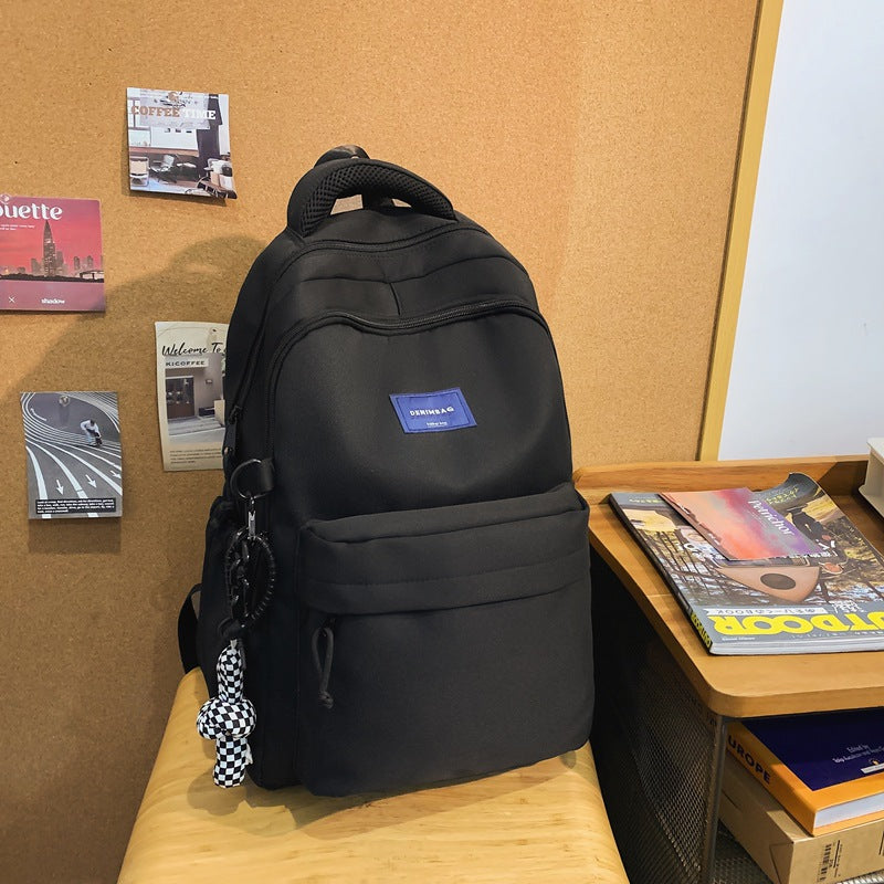 New trendy backpack - retro color scheme, large capacity, casual student backpack, perfect for class, unisex