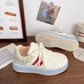 Niche platform sneakers for women, new autumn 2025 collection, trendy white shoes, versatile student style, athletic & casual bread shoes