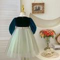 Girls' dress  spring new style chic baby girl birthday dress frozen queen anna princess dress