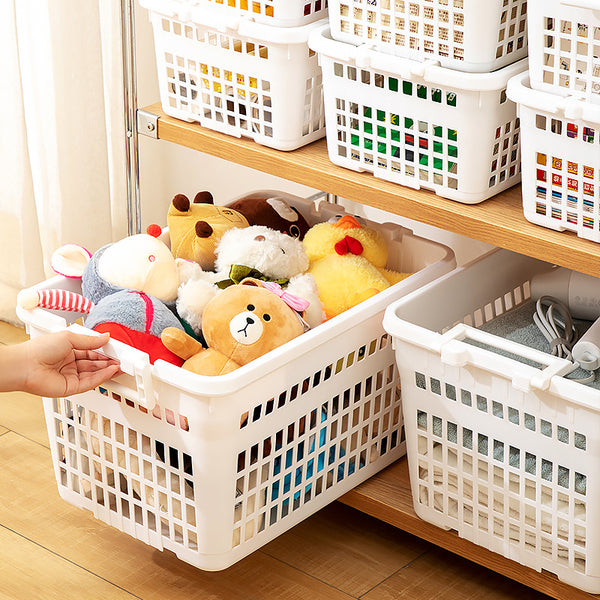 Sundries storage box Plastic basket Household cabinet storage basket Snack toys Large storage box Storage basket