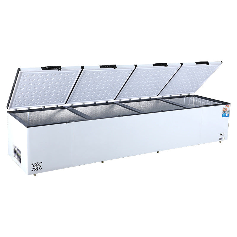 Large-capacity freezer for supermarkets, large-capacity freezer, horizontal freezer, single-door and double-door freezer for frozen meat