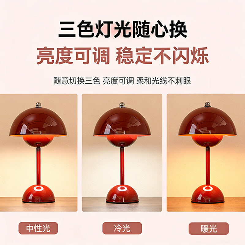 Everlasting light wedding table lamp, bedroom bedside lamp, wedding gift for newlyweds, high-end practical pair, dowry flower bud lamp
