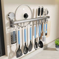 Suction cup kitchen hook punch-free hanging rod kitchen storage rack hanging spatula spoon storage row hook wall-mounted shelf