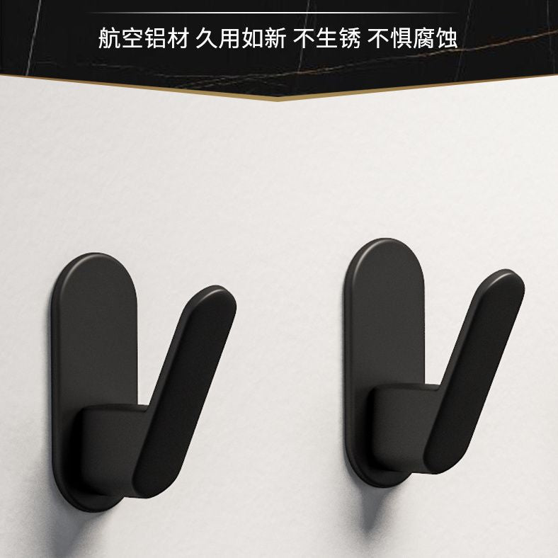 No punching single hook adhesive hook wall hanging clothes hat storage bathroom kitchen bathroom door load-bearing coat hook