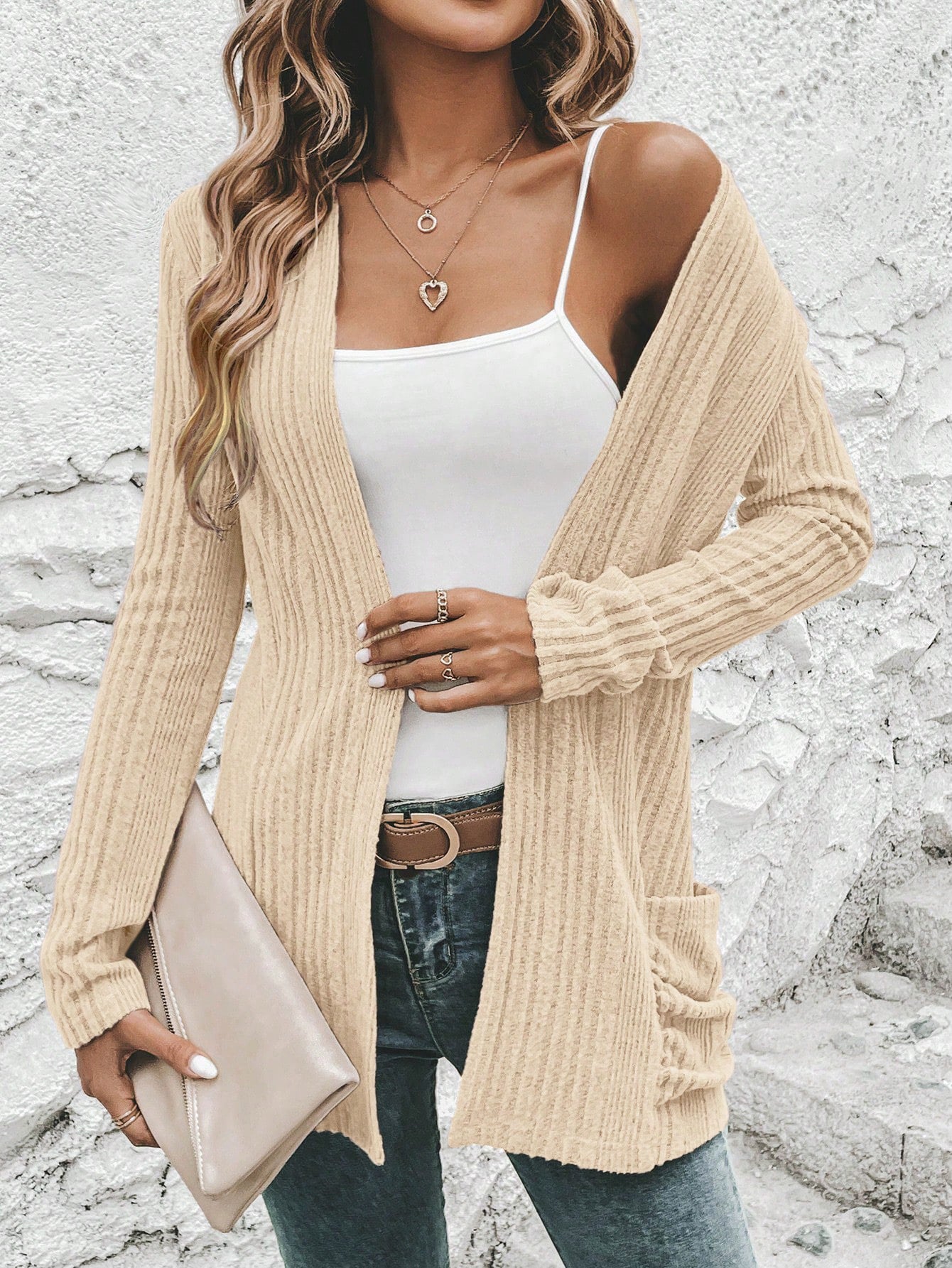 Real spot  1688 Alibaba   Shrimp Skin Independent Station knitted long coat