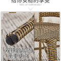 Simple balcony small tea table for home small apartment tea table living room rattan small coffee table table and chair combination glass round