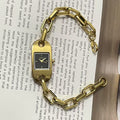 Ashinuo irregular dial chain hollow design high-end women's quartz watch wholesale live stream quartz watch