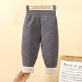 School uniform essential: autumn/winter kids' cotton pants - boys' warm & cold-proof trousers, three-layer fleece-lined & extra thick girls' leggings