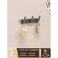 Wall-mounted over-the-door hook rack - no drilling required, adhesive hook strip for entryway, strong load-bearing capacity for clothes and hats