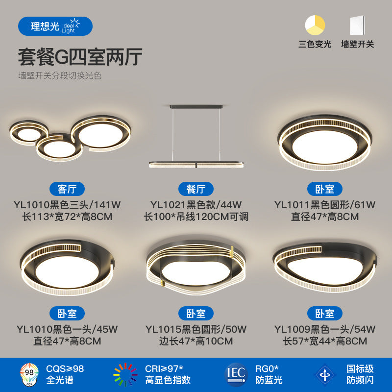 Italian minimalist living room main light modern minimalist high-end hall full spectrum bedroom ceiling light Zhongshan lighting atmosphere