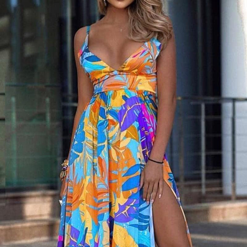 new arrivalspring leaves four-sided elastic dressbohemia suspender off-shoulder tube topmopdress for women
