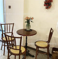 American vintage dining table and chair set, french style dining chairs, retro cafe table and chair set, complete commercial restaurant table and chair set