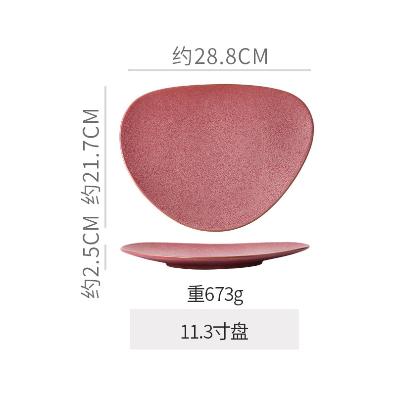 Vintage & unique shaped ceramic dinnerware - stylish plates for restaurants & home use - creative fruit, salad, rice & noodle bowls