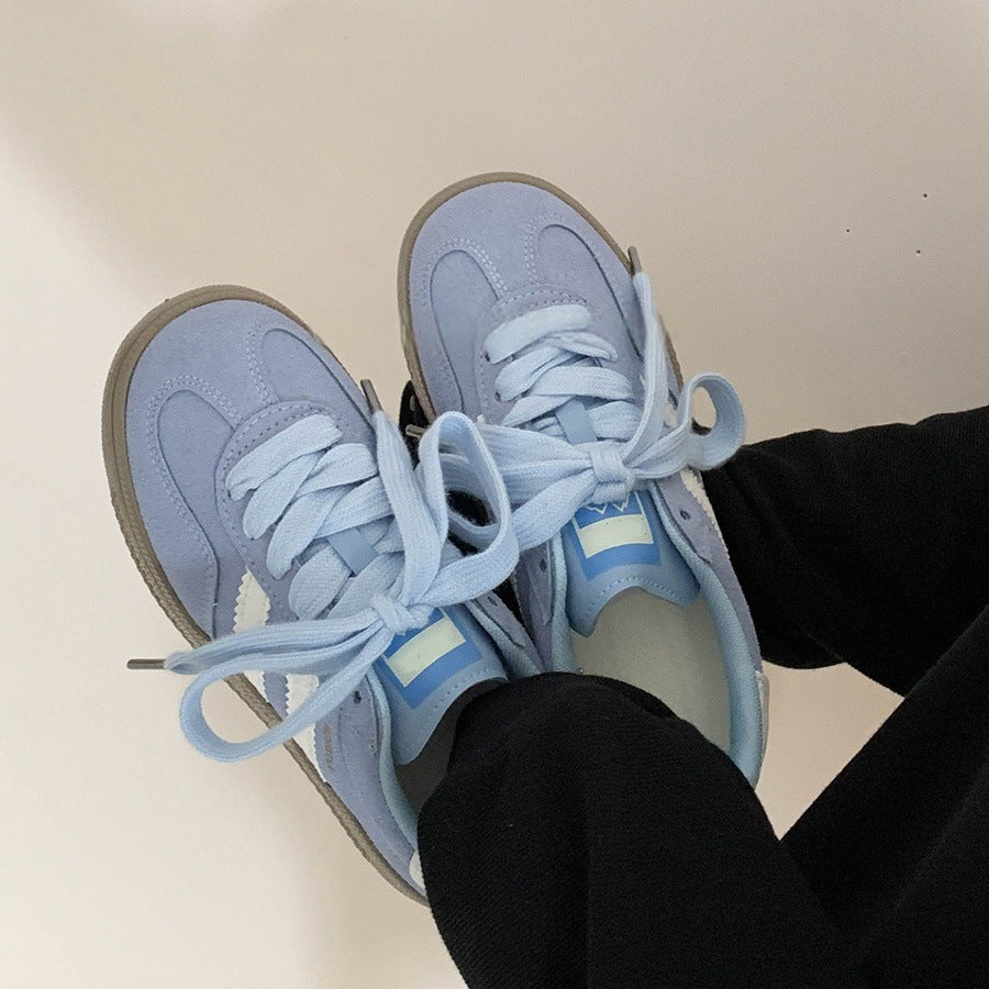 Retro german training shoes women's 2025 spring and autumn new arrivalflatsk-style sports casual shoes color matching easiest for matchfashion sneakers women