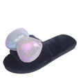 Girly cute ins-style cotton slippers - indoor/outdoor flat-floor home warm autumn/winter bowknot fuzzy slippers