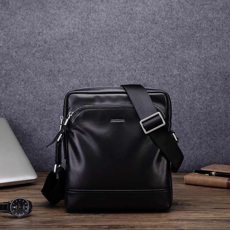 Men's shoulder bag diagonal span bag crossbody leather soft leather bag business first layer cowhide one piece delivery portable