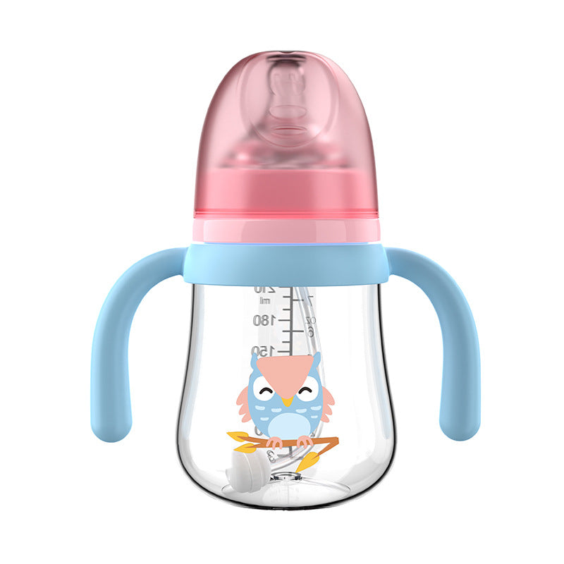 English boxed baby bottle anti-choking and anti-flatulence pp bottle wide diameter baby straw bottle mother and baby products