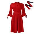 D3251 european and american women's clothing  autumn/winter new fashion elegant plus size pleated foreign trade a-line dress african dress