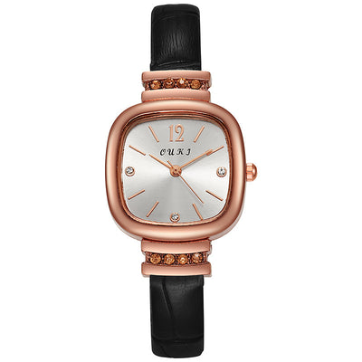2022 douyin live gift list student small square watch women's square watch small sugar cube quartz large dial