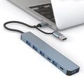 2-to-8 usb expander hub, 7-port expansion dock, splitter, computer docking station, high-speed transmission
