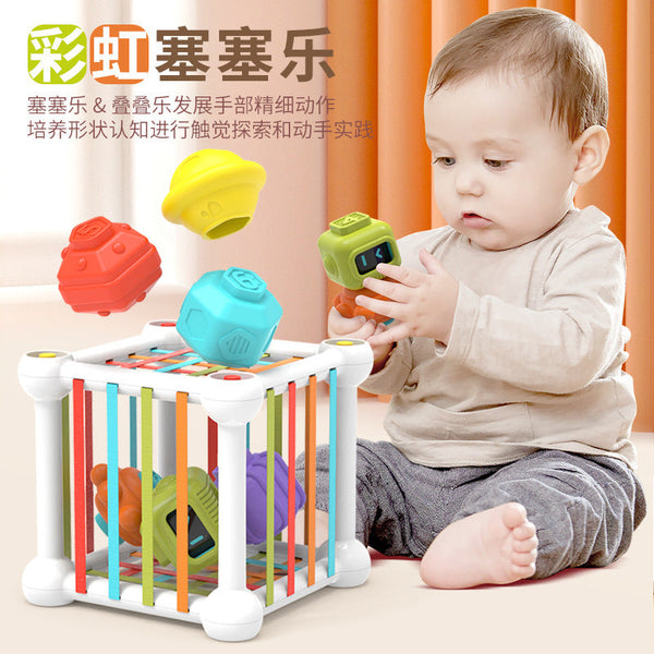 Cross-border baby Sessele newborn baby shape color cognition early education grasp training toy puzzle 0-1 years old 3