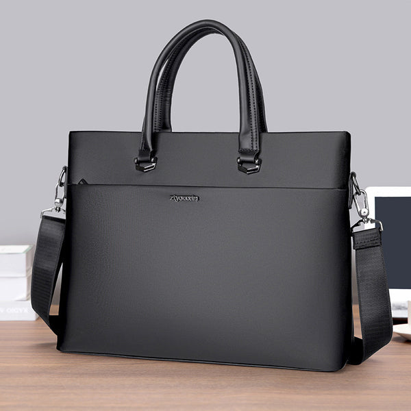 Yiyunchen briefcase custom logo file bag men's handbag meeting bag multi-layer briefcase thickened waterproof