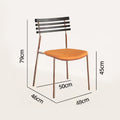 Black backrest + orange seat cushion