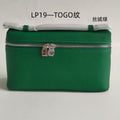 Velvet green togo top grain leather