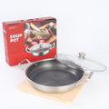 wholesale stainless steel frying pan thickened honeycomb double ear non-stick cooking pot for homeflats boiler universal