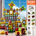 Magnetic cube magnetic thinking building blocks children's educational early education toys 3d magnetic building blocks cognitive geometry gift
