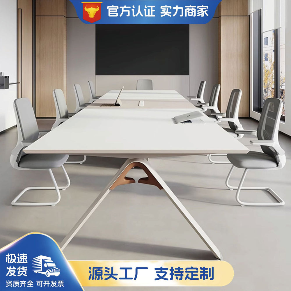 Office conference table long table minimalist modern conference room table and chair set small meeting table reception negotiation counter table